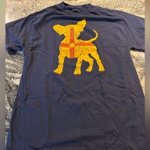 Gildan Blue Tee with Yellow Dog Graphic